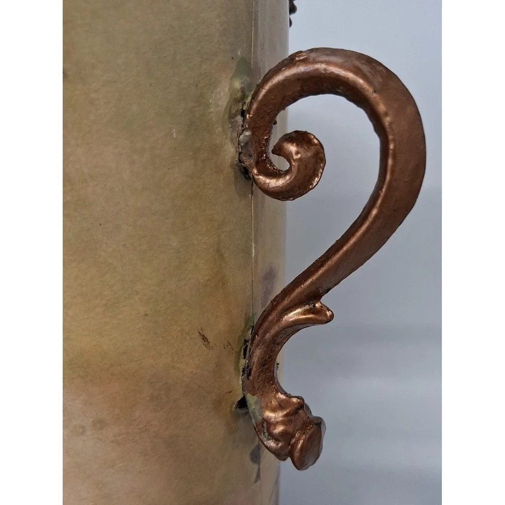 Vintage Style‎ Decorative Cache Pot with Handles and Grape Design